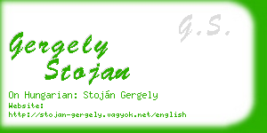 gergely stojan business card